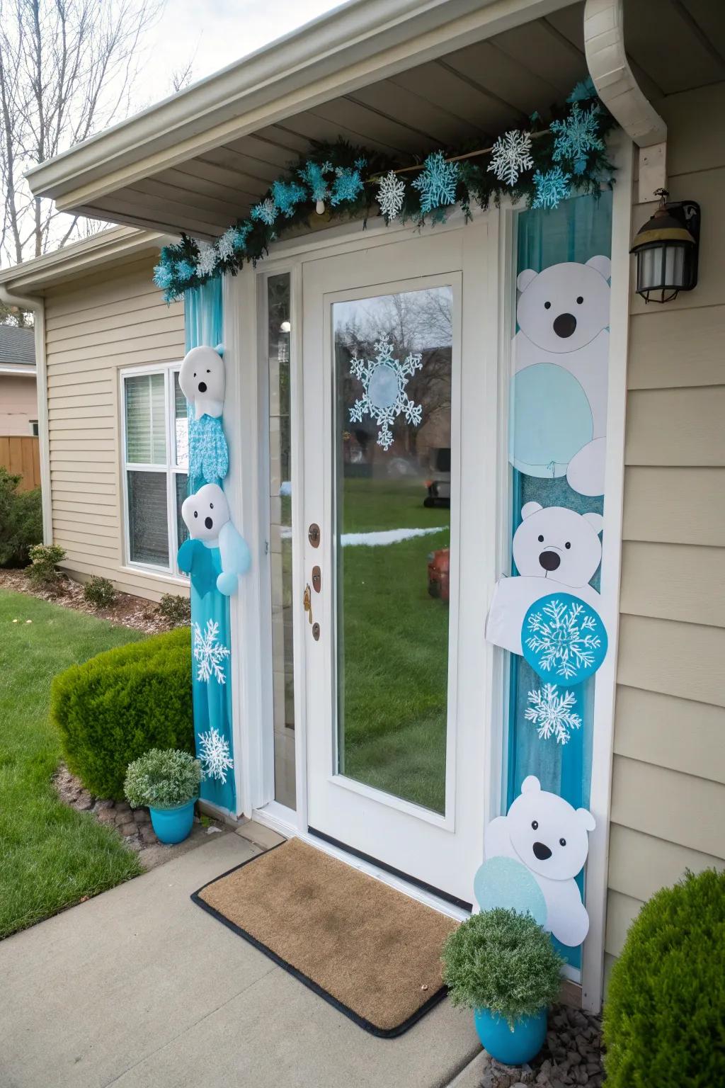 A playful arctic bear march to elicit joy and laughter.