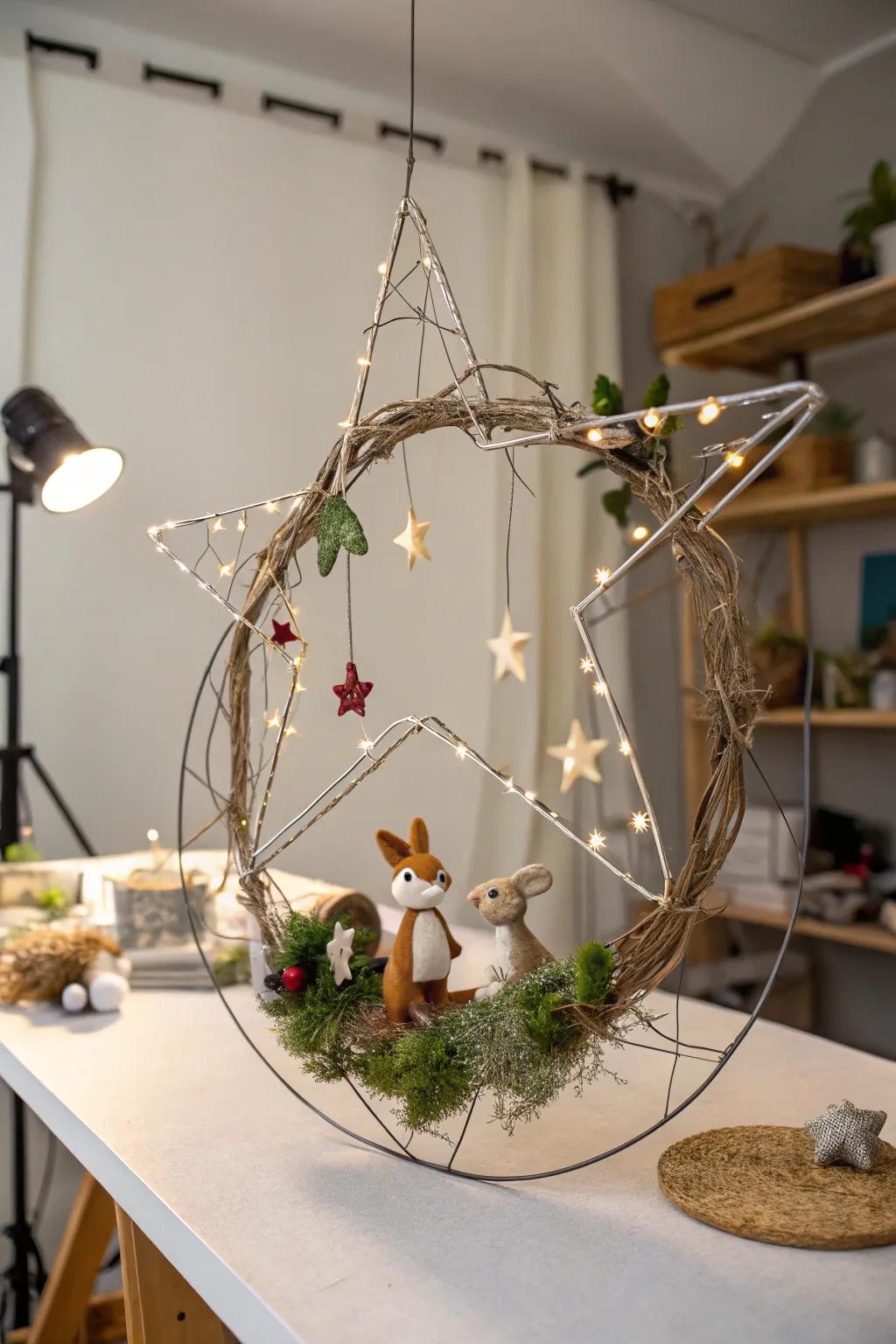 Convey the forest indoors with a whimsical woodland starry strand.