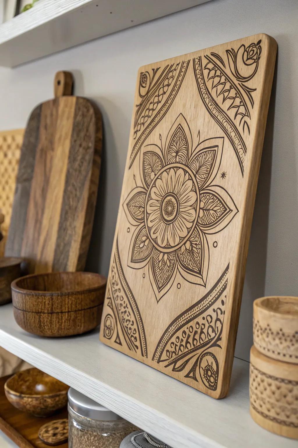 Investigate the interplay of texture and detail via the artistry of timber scorching.