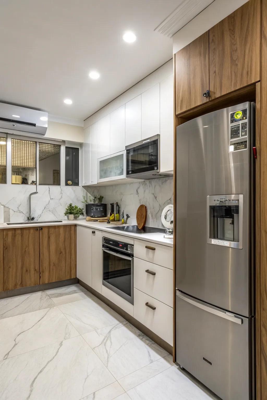 Small-scale appliances maximize area without sacrificing effectiveness.