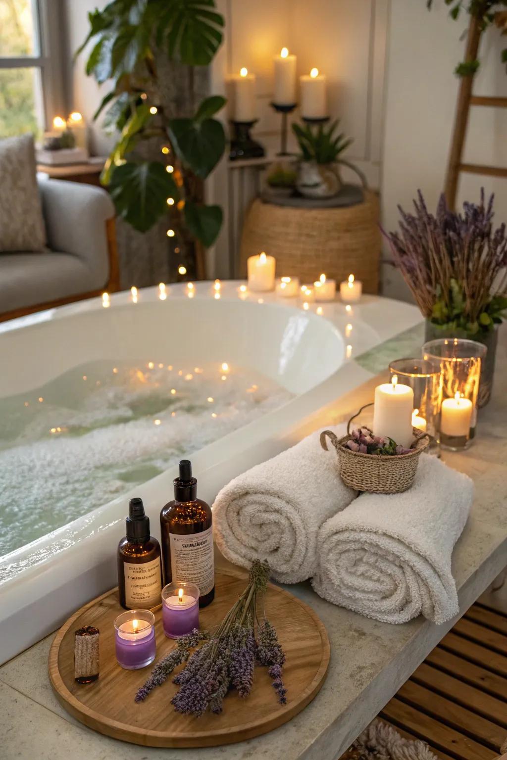Unwind with a relaxing spa day at home.