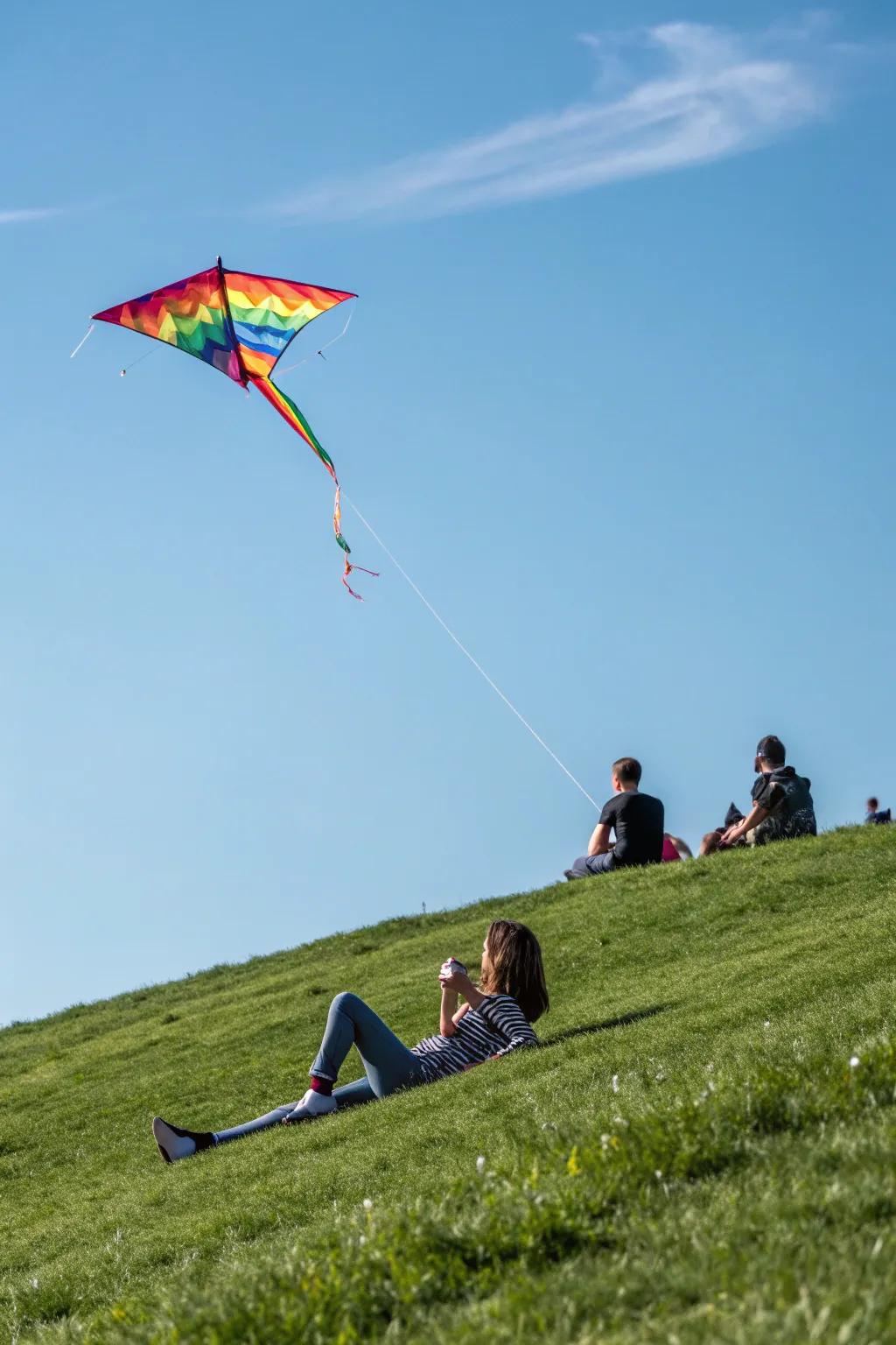 Flying a kite offers a joyful and invigorating birthday activity.
