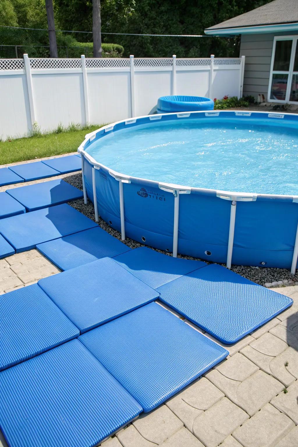 Rubber padding introduces a layer of comfort and protection.