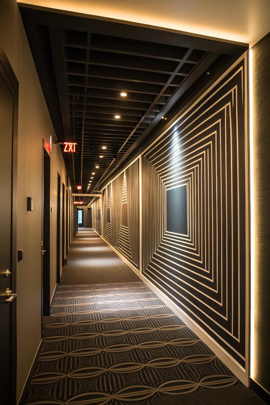 Intrigue with optical illusion murals.