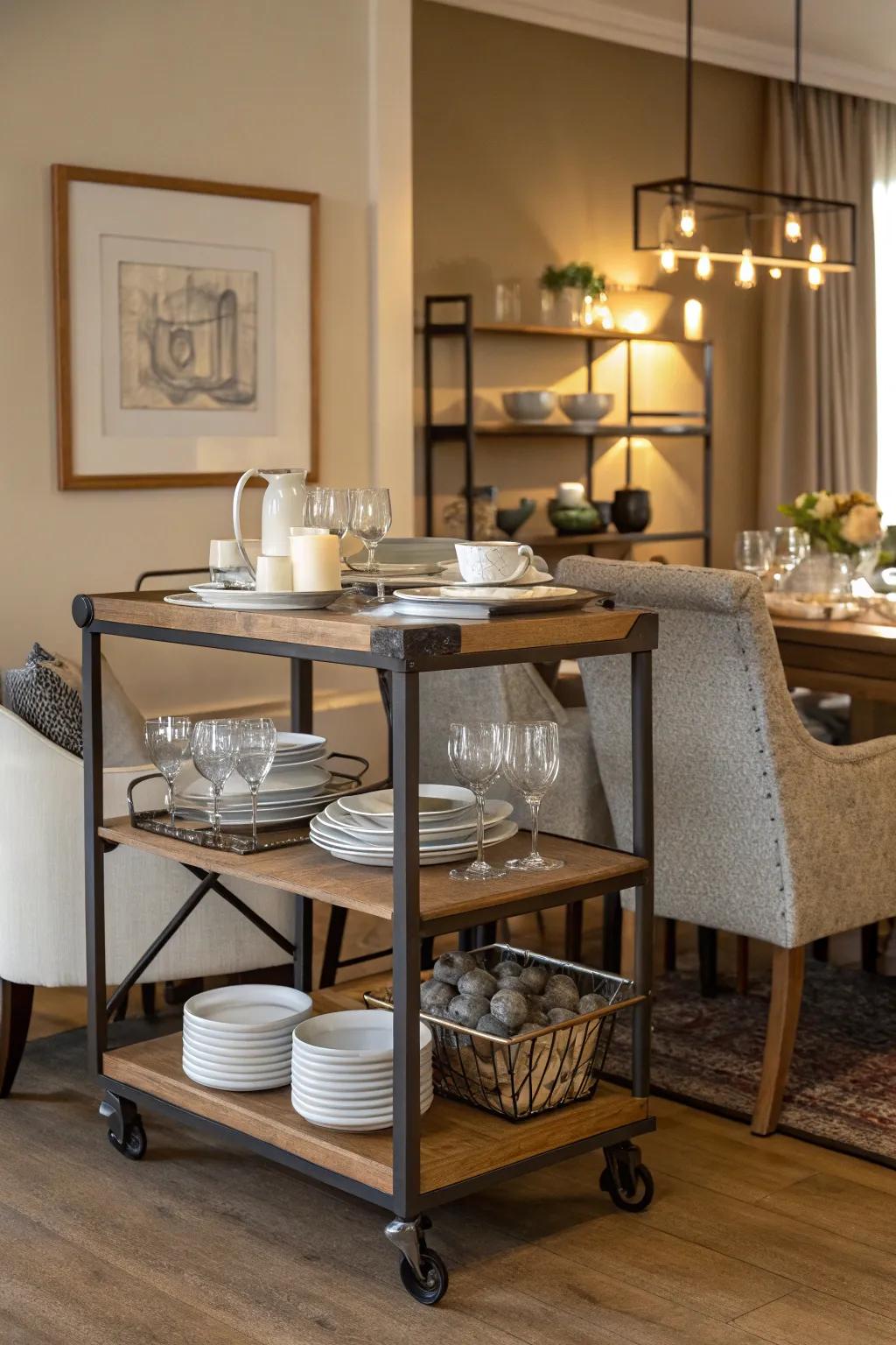 Furniture that is portable increases versatility.