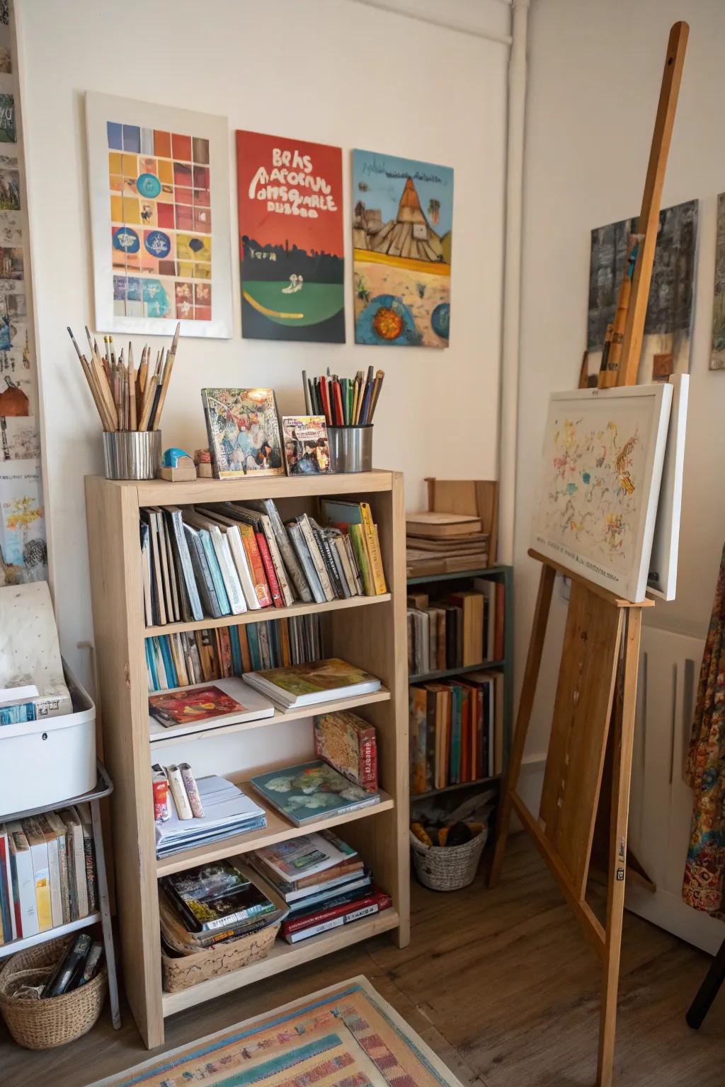 A library corner sparks your imagination and grows your knowledge.