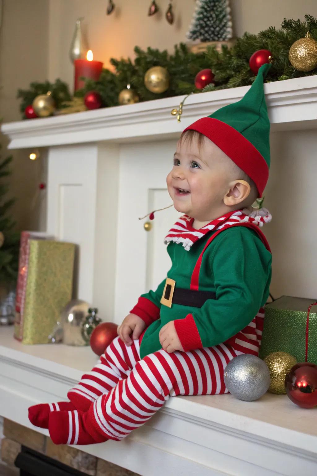 A whimsical pixie-on-the-shelf moment.