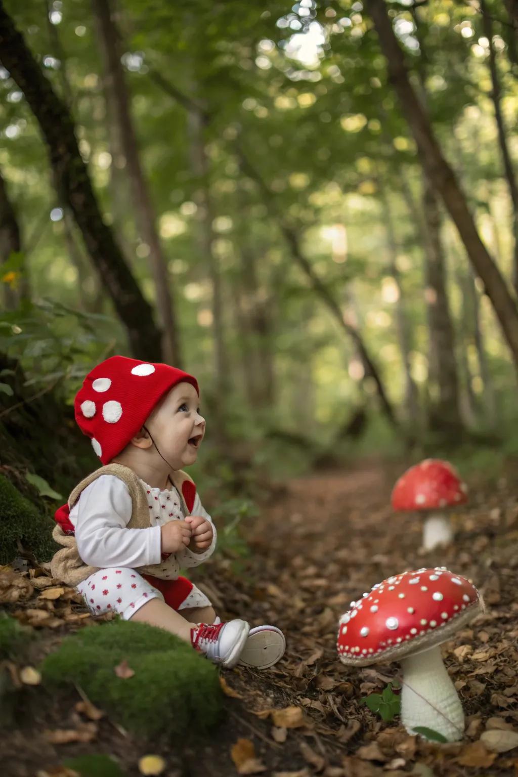 A toadstool is ready to enchant everyone.