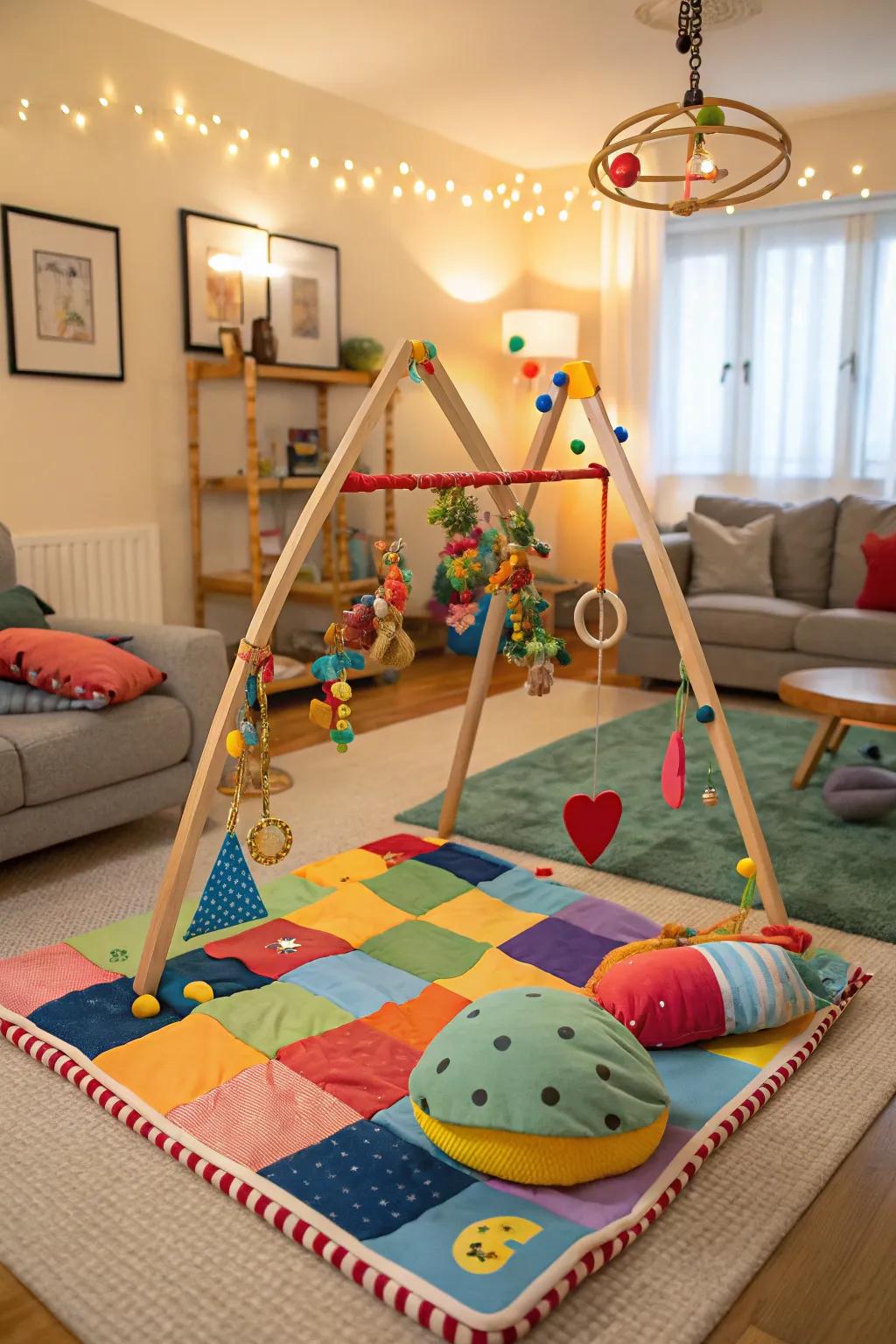 An activity centre that helps to stimulate your baby's senses.