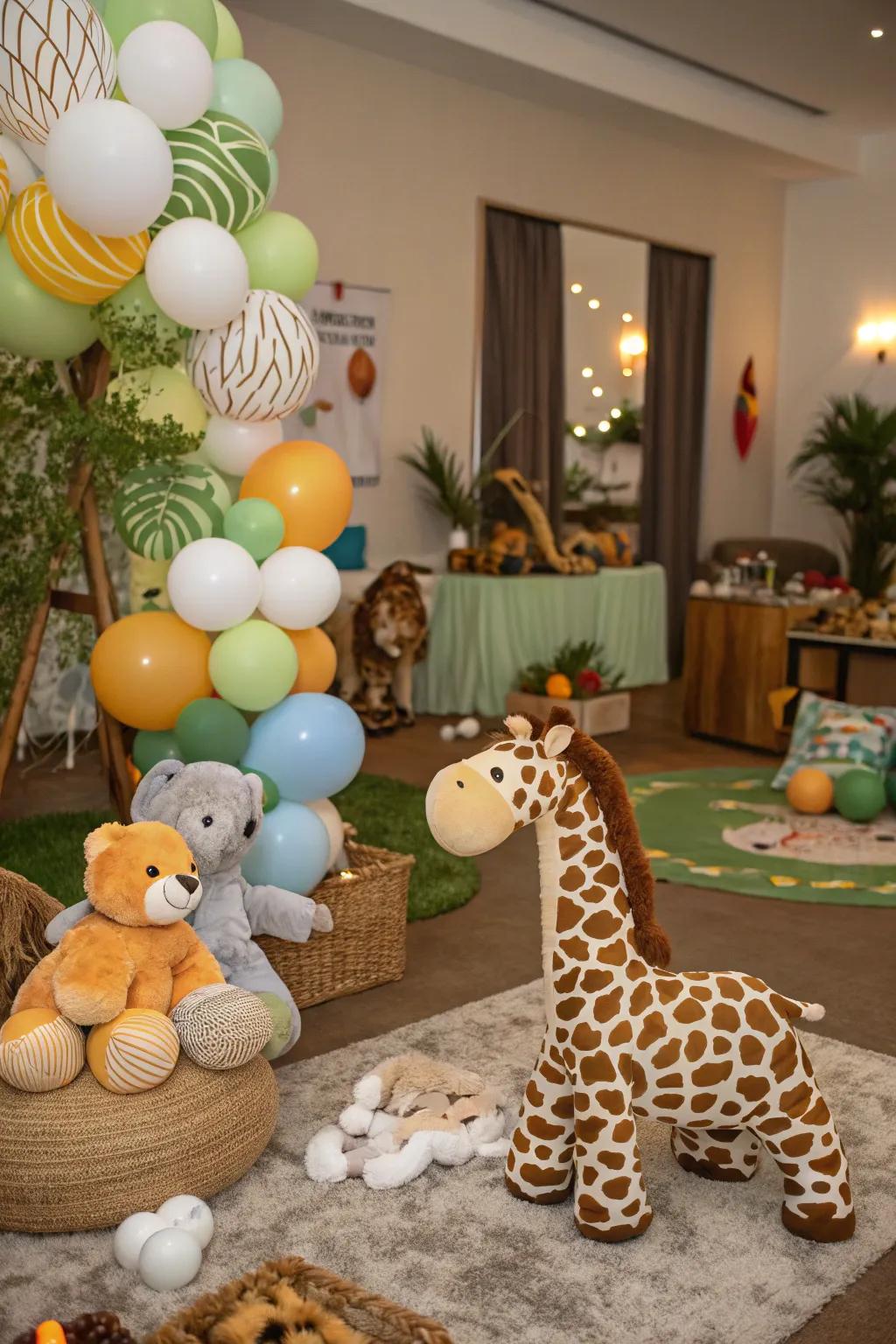 An creature expedition theme introduces adventure and enjoyment to the celebration.