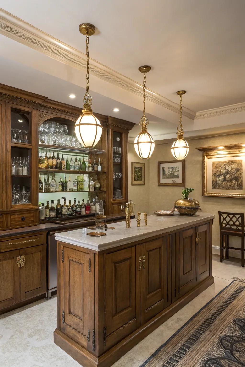 Vintage features introduce personality and a nostalgic atmosphere to your bar.