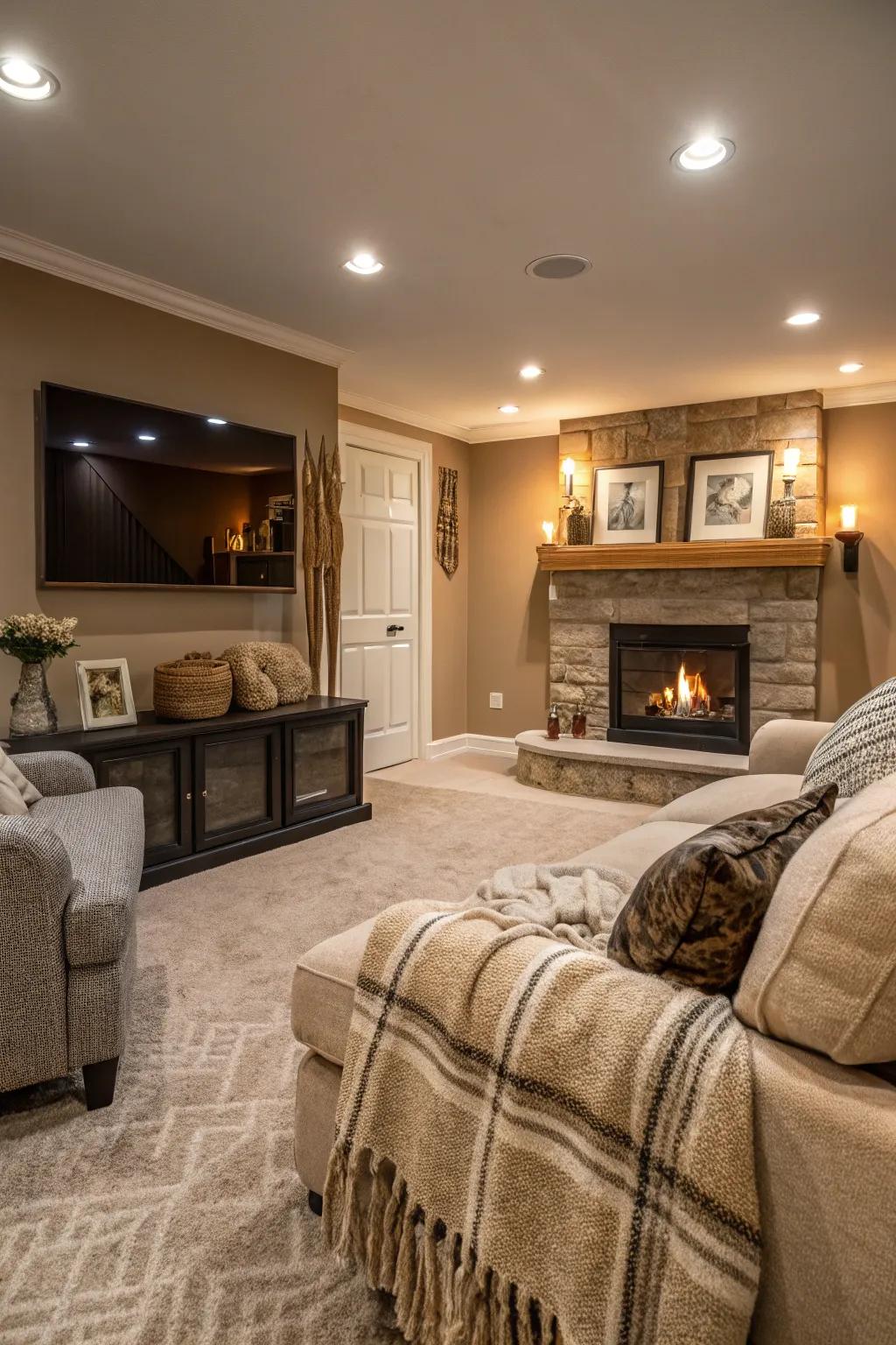 Neutral hues create a calming atmosphere.