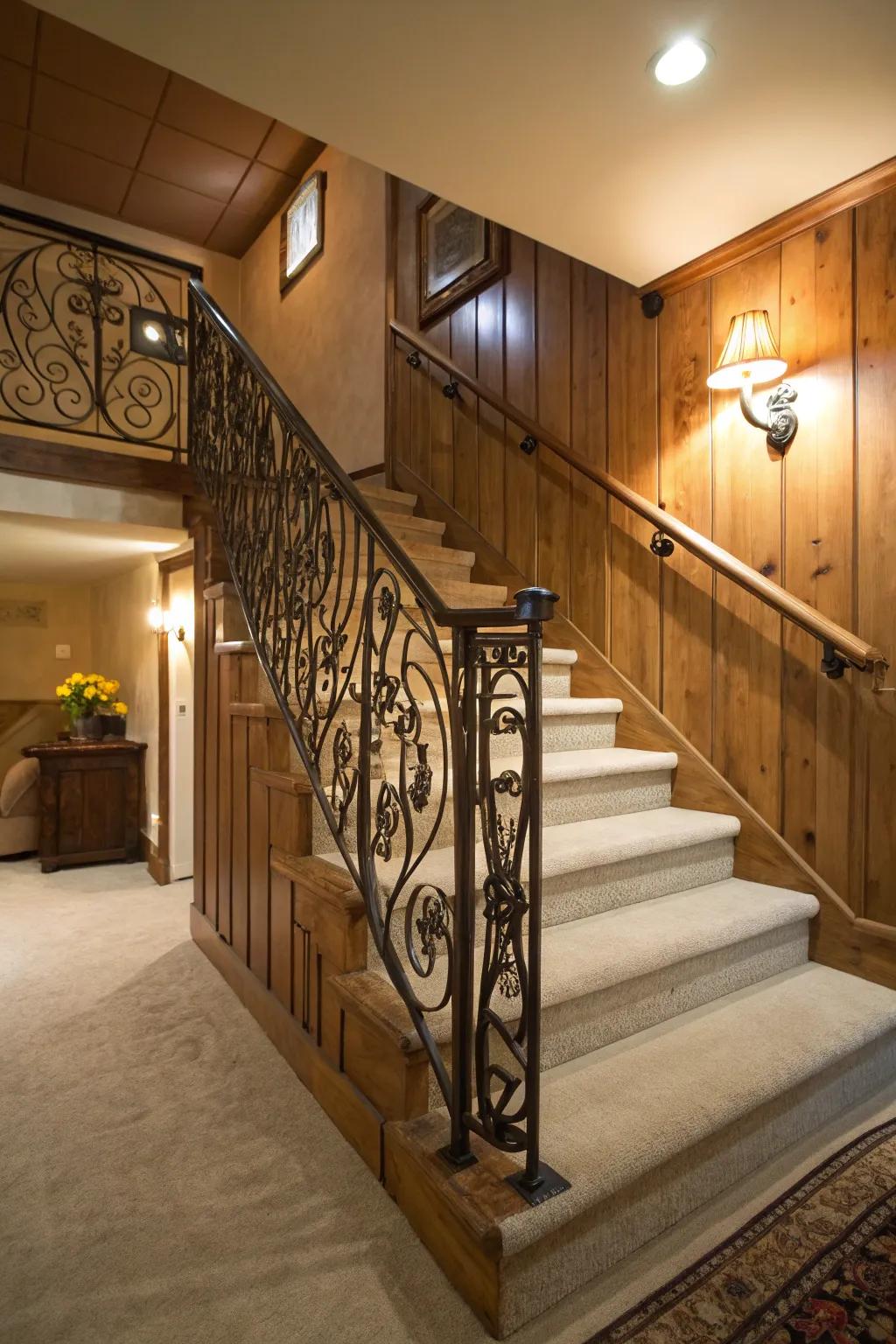 Vintage metal barriers offer ageless elegance.