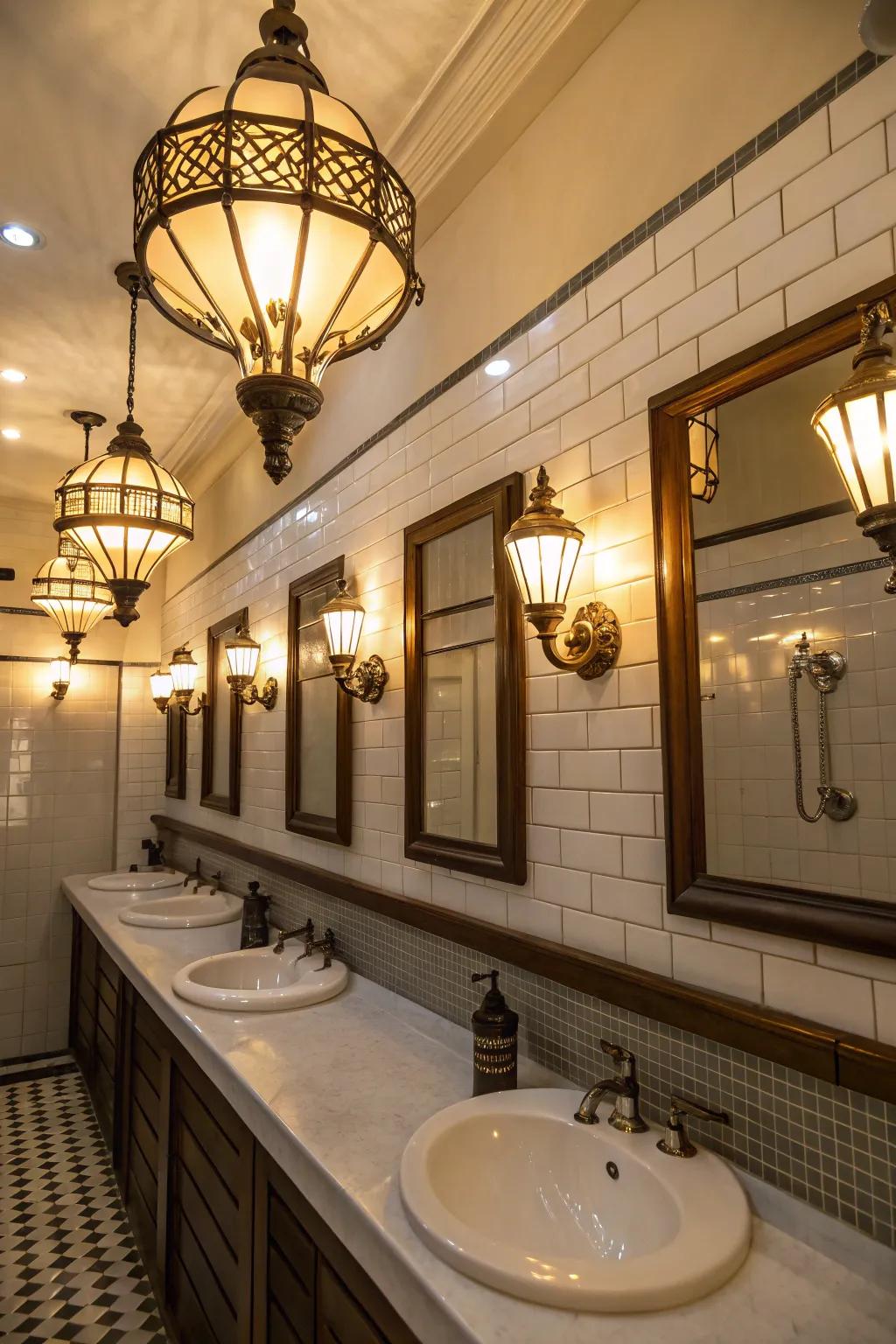 Vintage fixtures for timeless appeal.