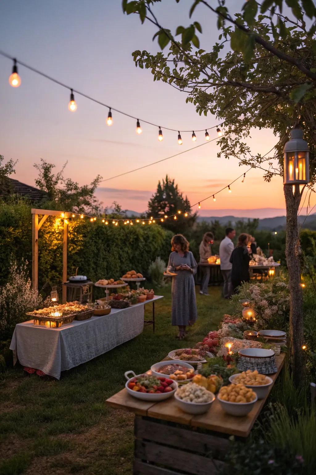 A romantic Eventide Garden BBQ setting.