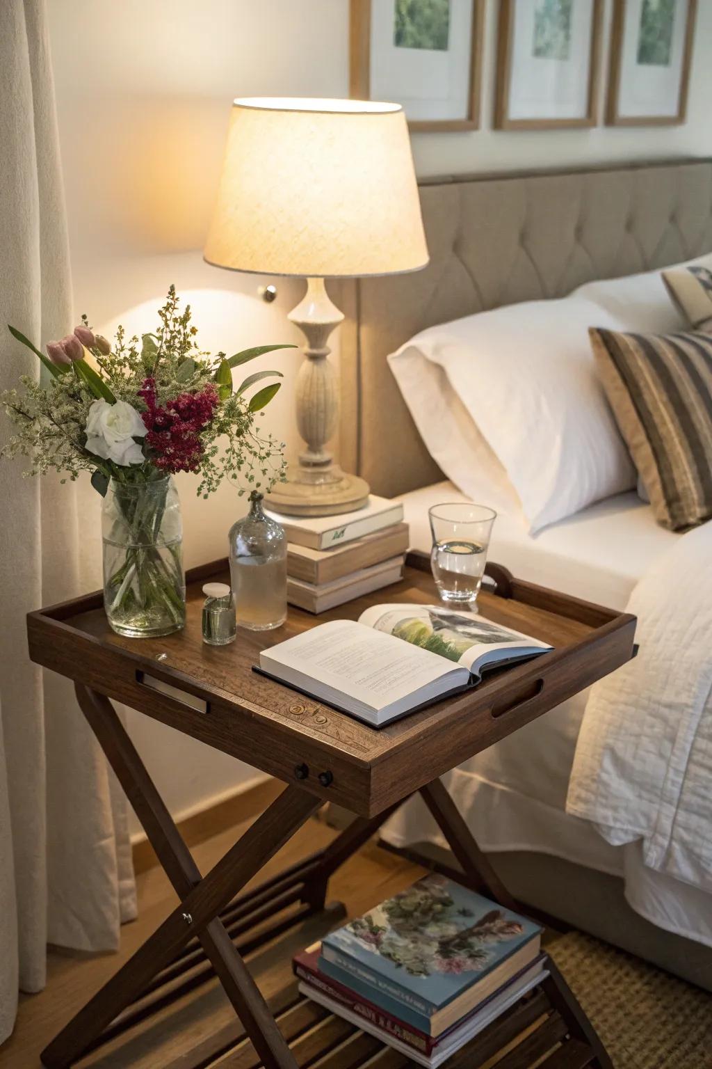 Folding tables provide versatility and style.