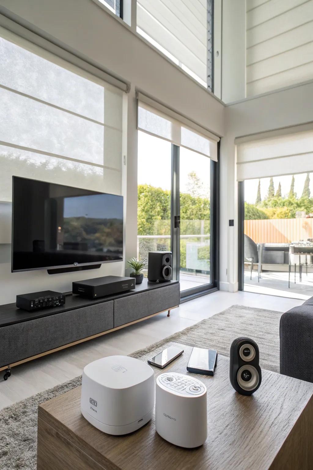 Smart coverings offering convenience and modernity.