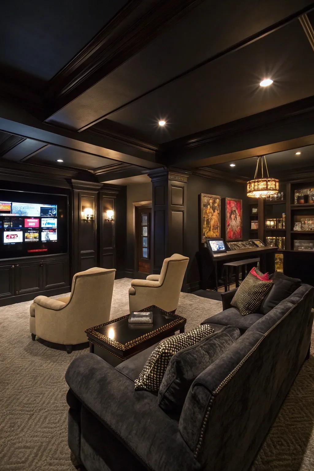 A snug alcove with soft seating invites relaxation and comfort into the space.