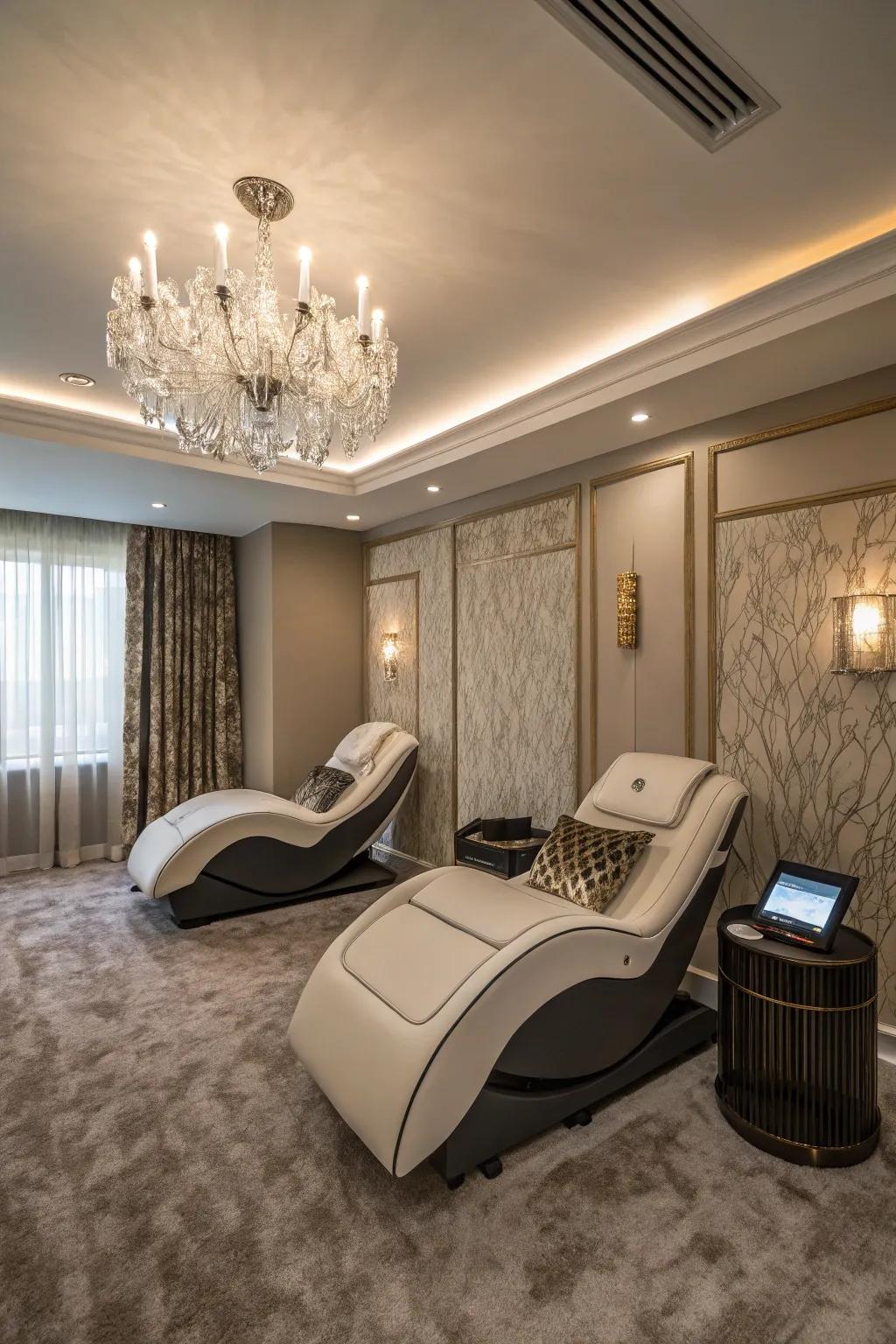 Unexpected luxury elements add elegance and charm.