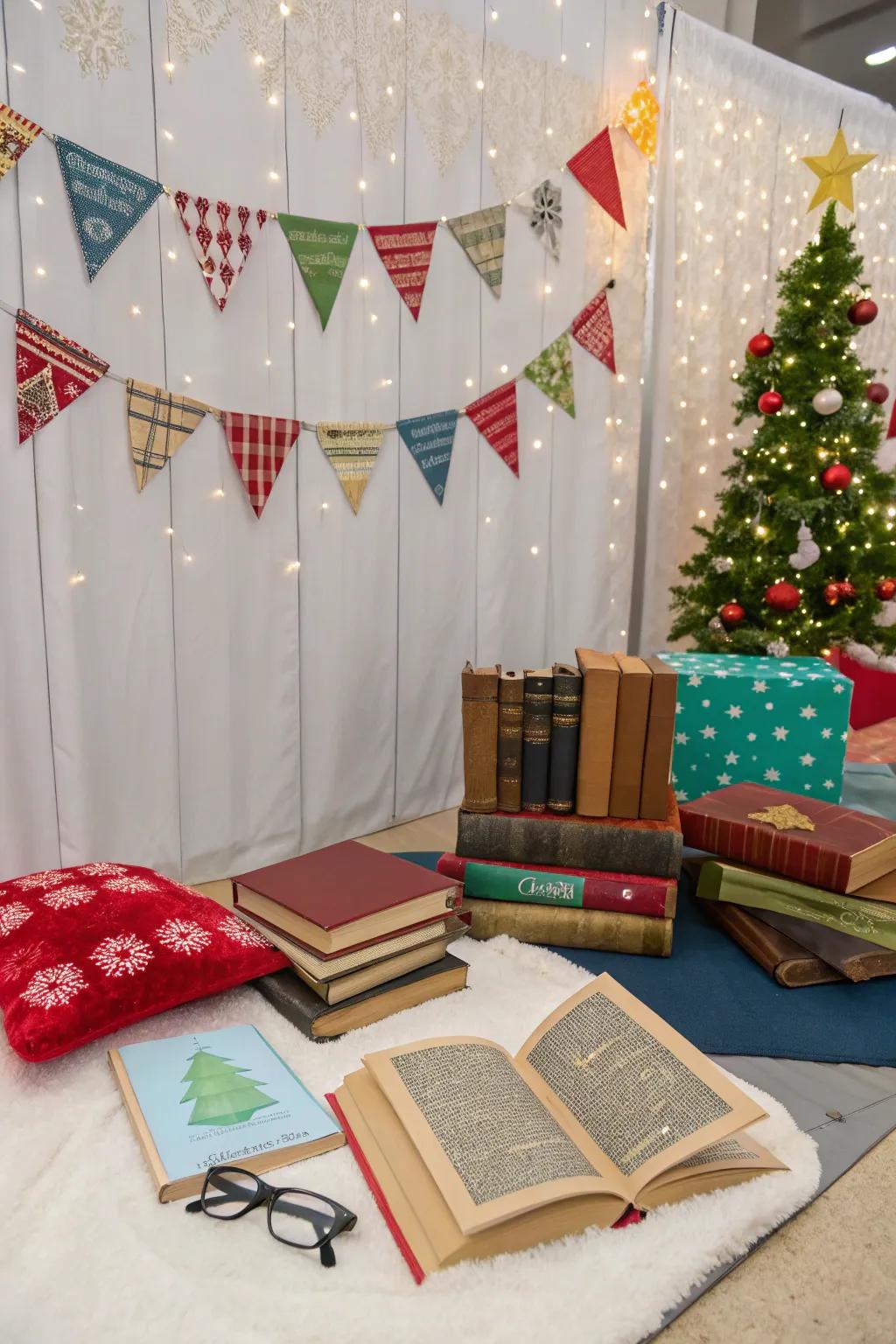 Capture memories with a fun and festive photo setting.