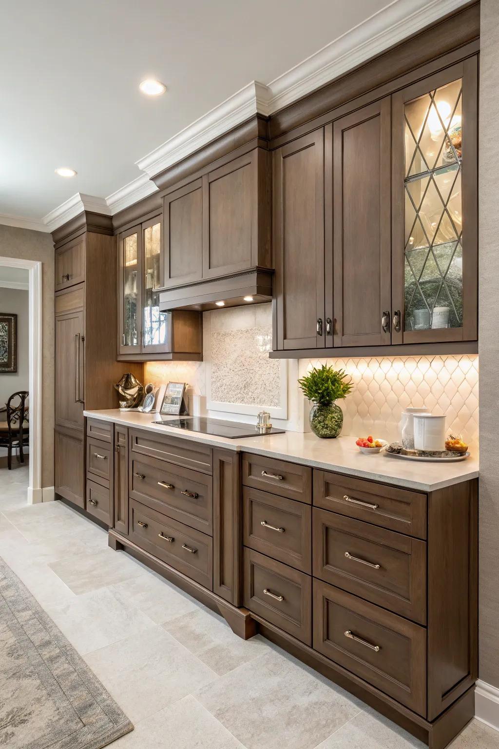 Accept ageless beauty utilizing Shaker-style cabinetry.