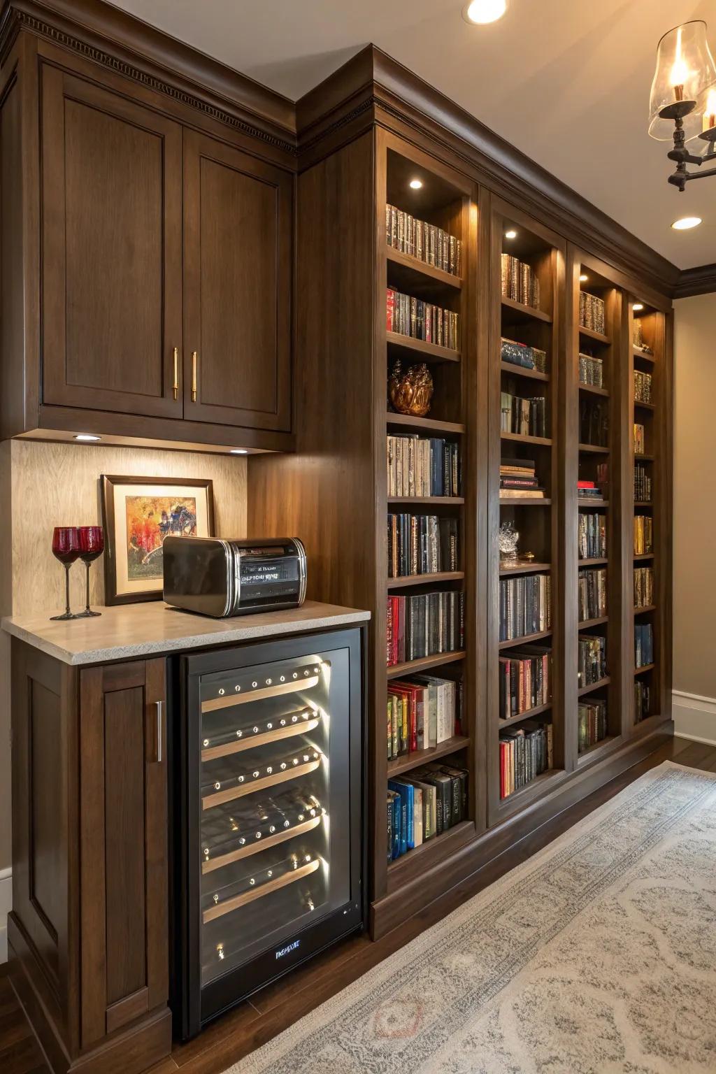 Pair your passion for literature and wine with a chiller in your library.