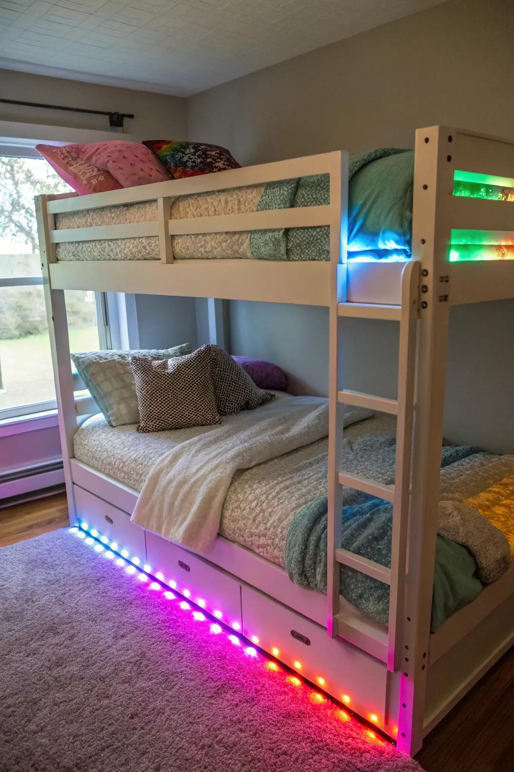 HueShift LEDs grant atmosphere-configuring versatility.