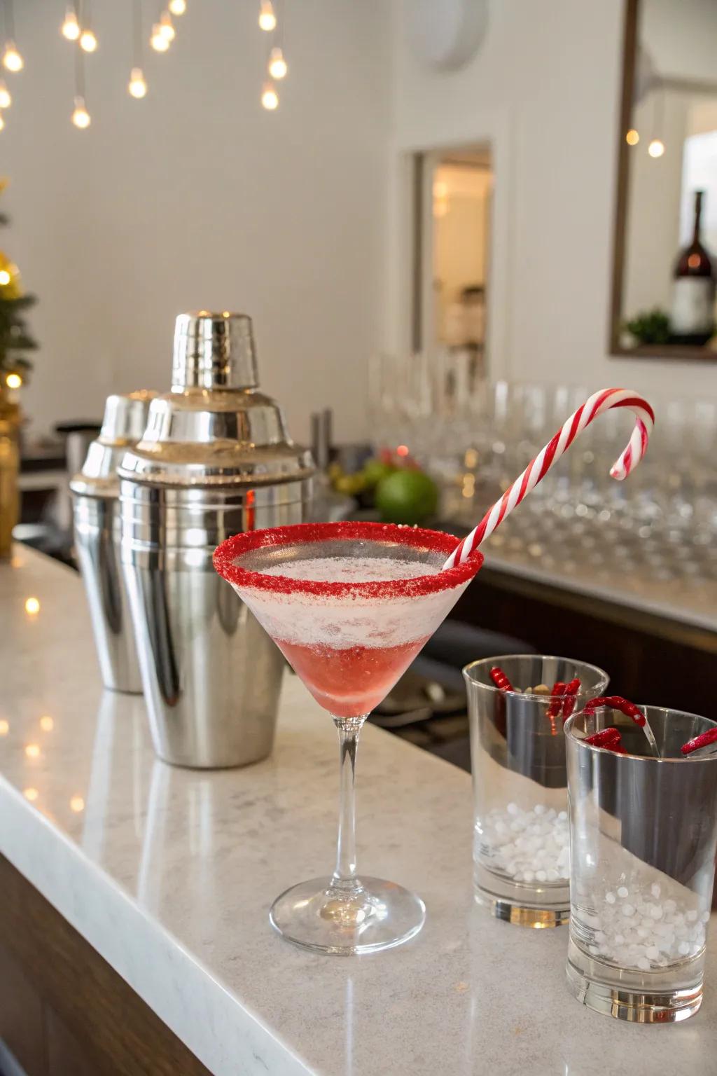 Celebrate the holidays with a peppermint cocktail.