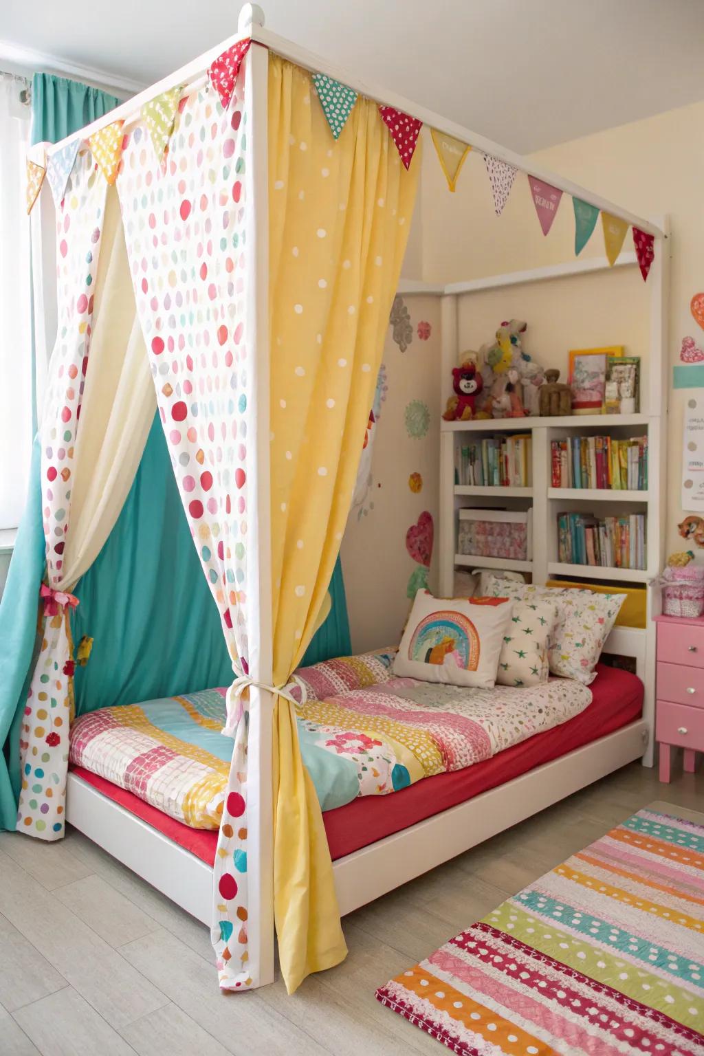 Children's canopies add playfulness and whimsy.