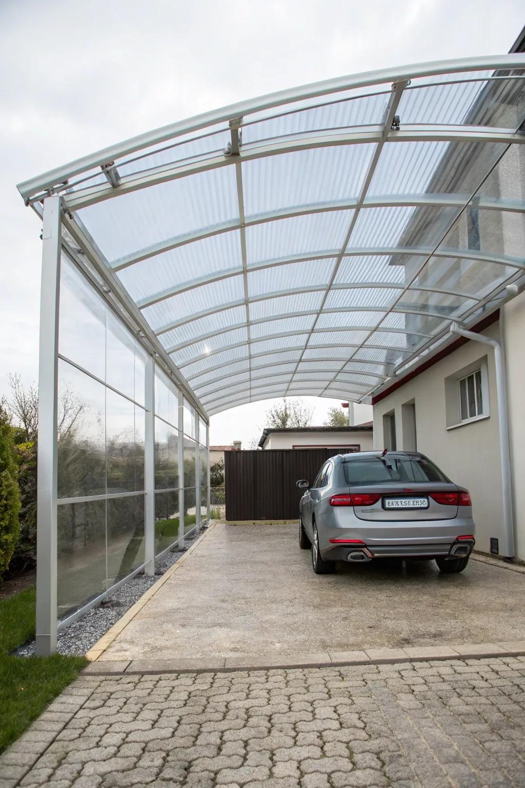 A carport featuring an elevated layout illusion, delivering modern and magical charm.