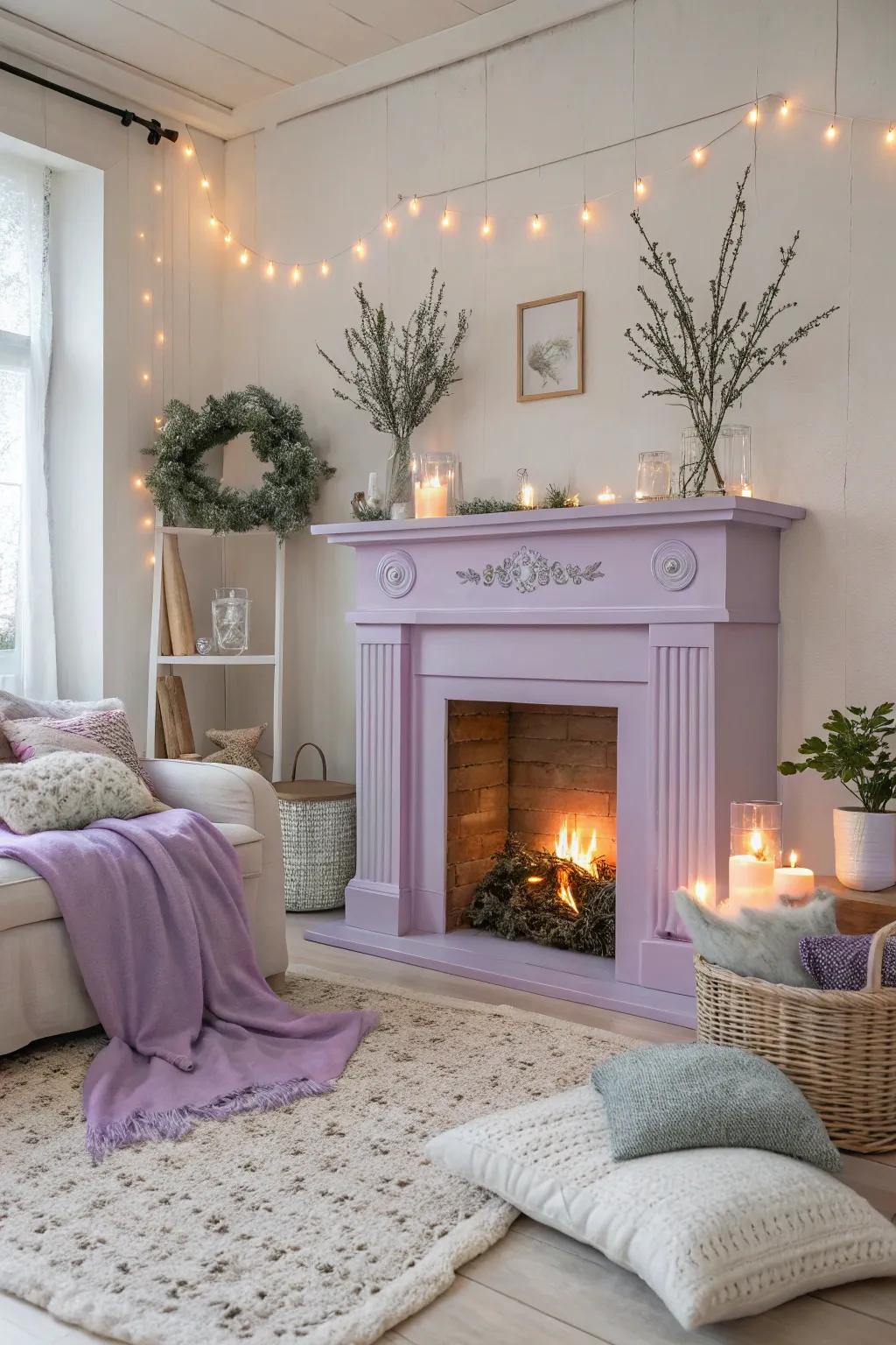 Gentle periwinkle establishes a tranquil escape, optimal for a peaceful retreat.