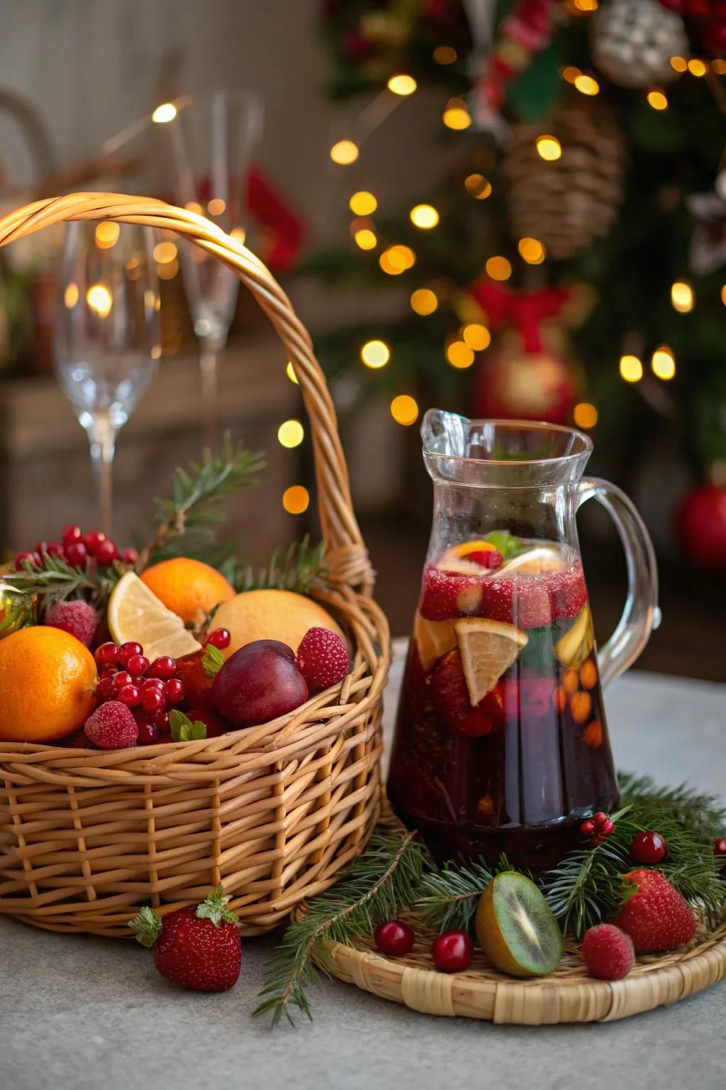 A sangria hamper that brightens up the winter with summer vibes.