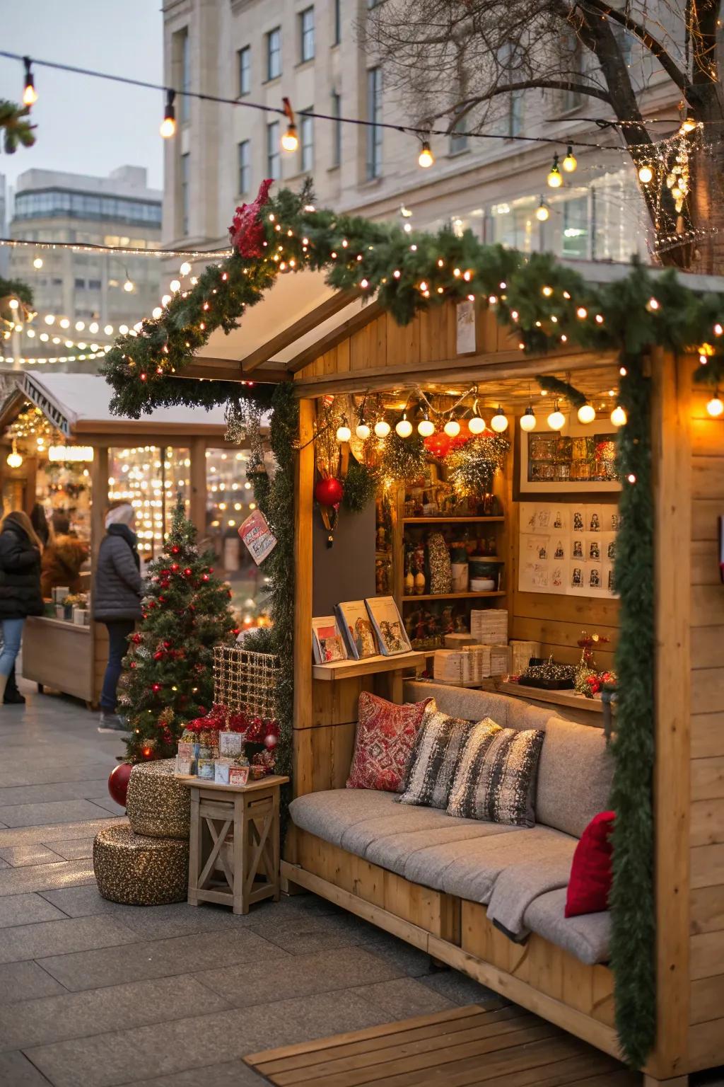 A cozy nook entices visitors to linger.