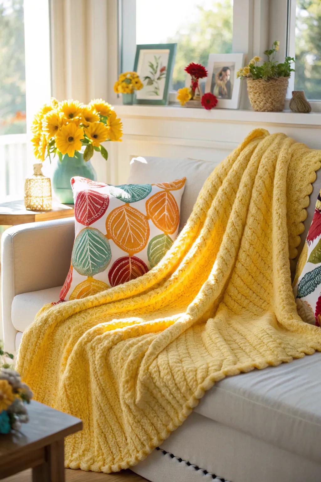 Warm golds bring cheer and sunshine indoors.
