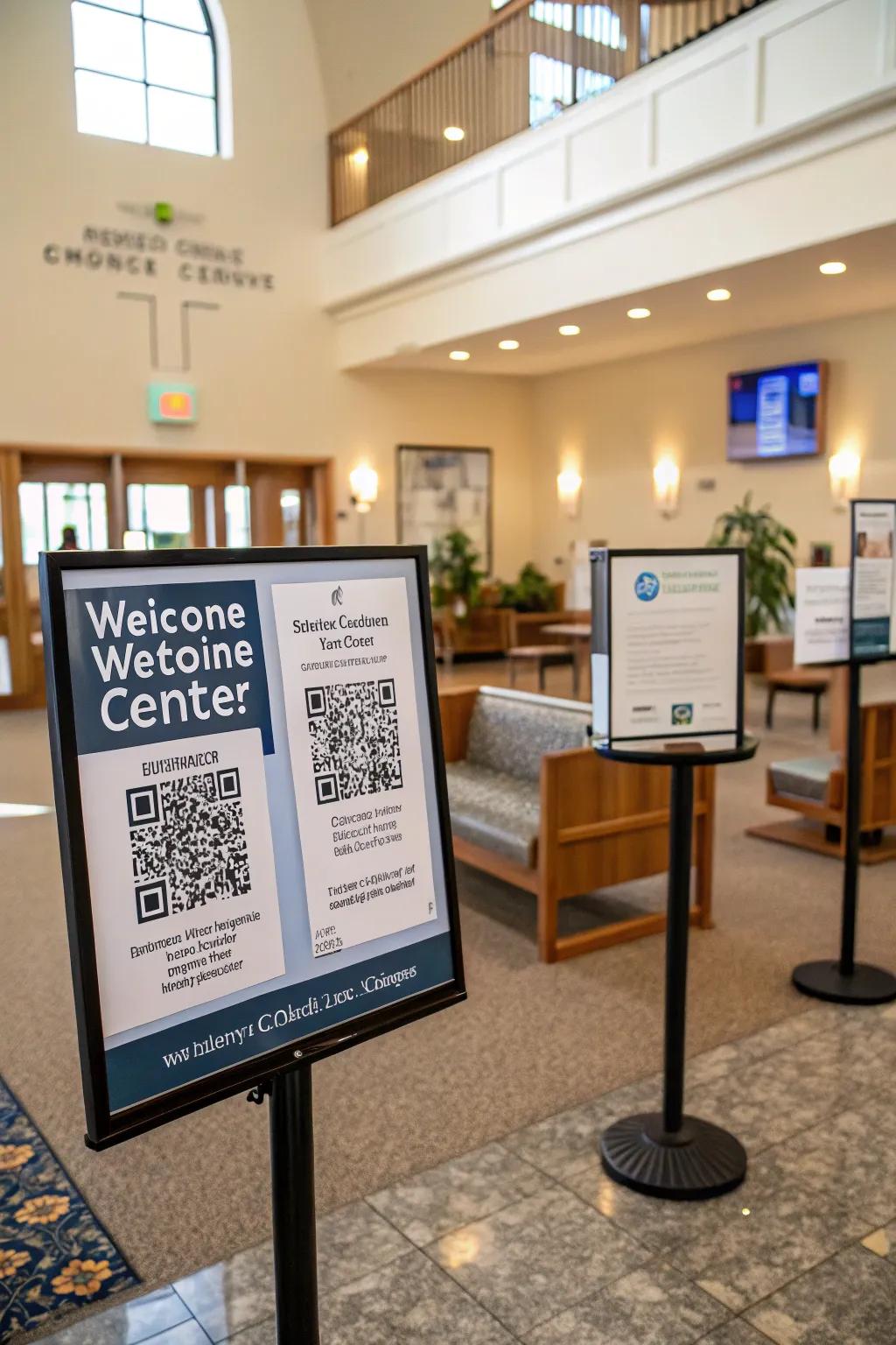 Quick response codes offer quick digital access to church resources.