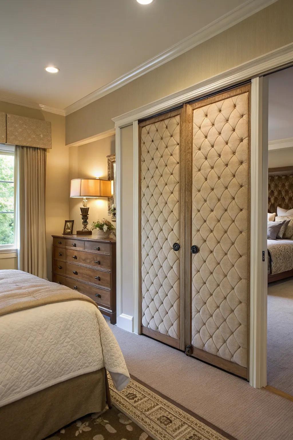 Plush panels introduce texture and foster a cozy ambiance.