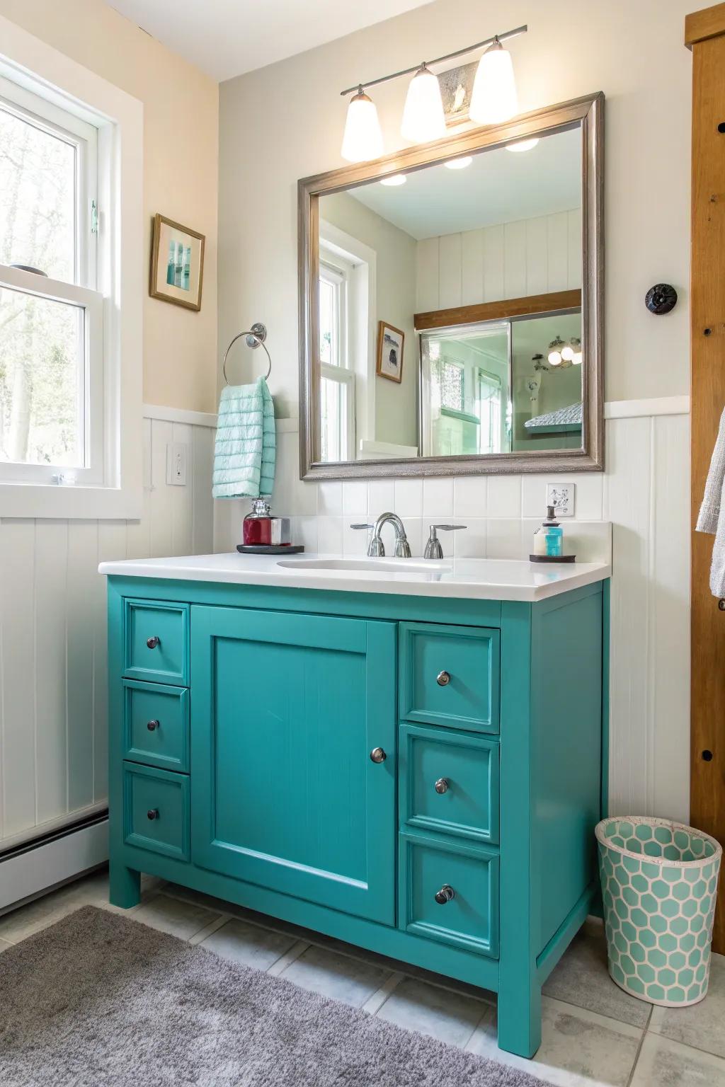 A vanity that commands focus.