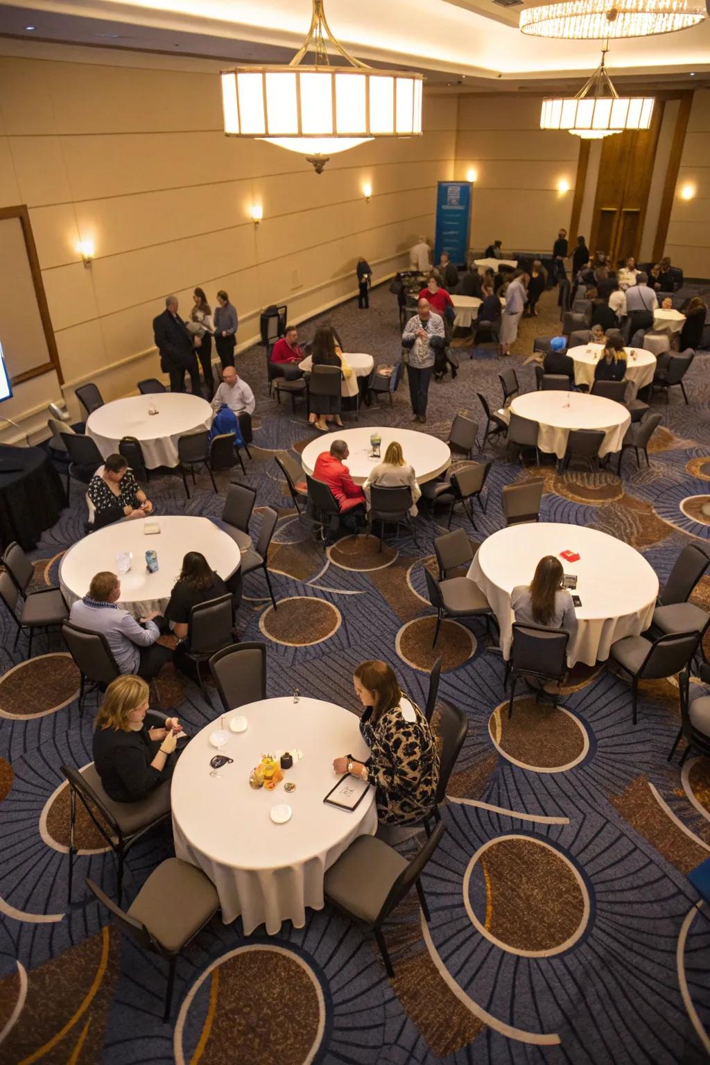Different table shapes can enhance meeting dynamics.