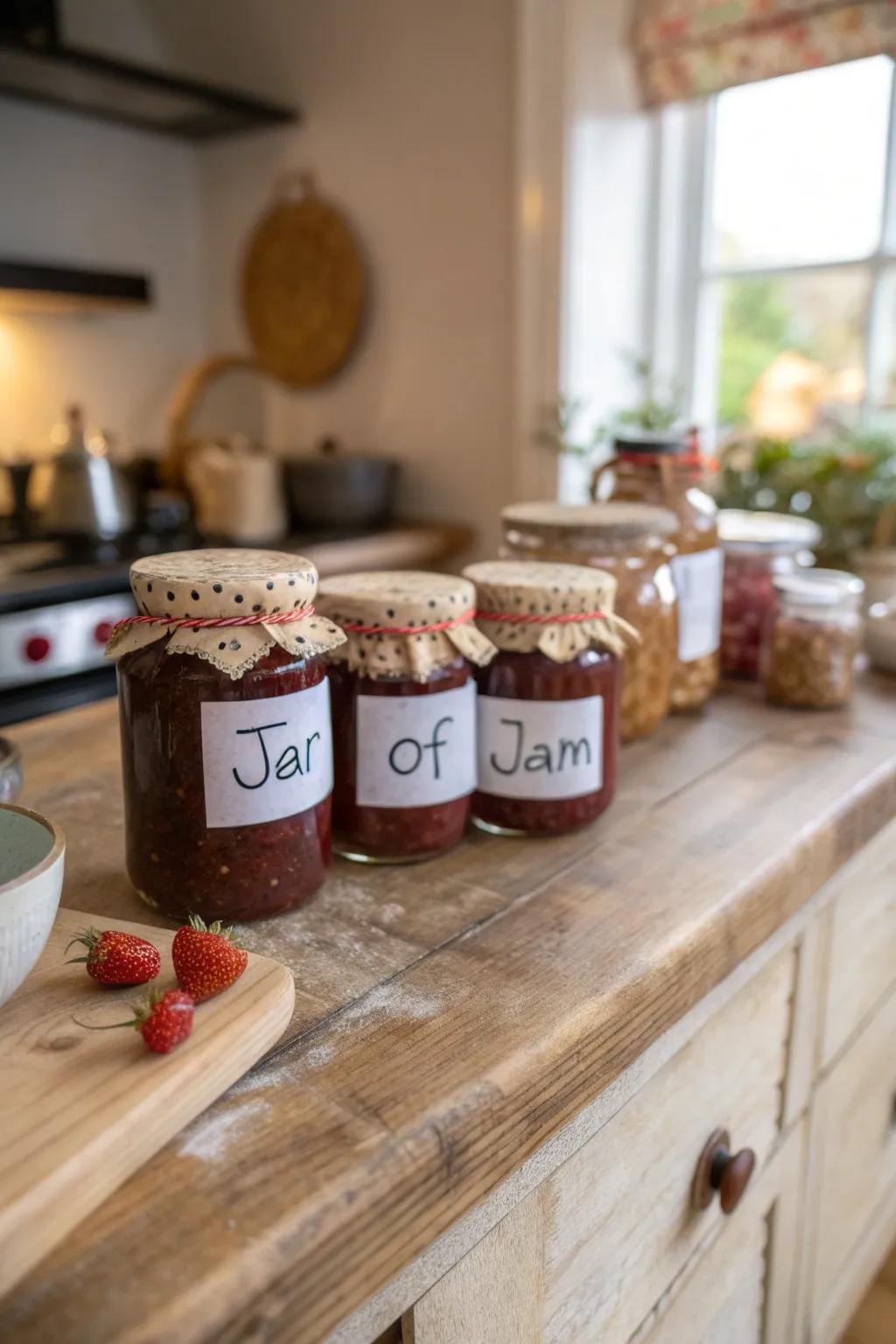 Handcrafted fruit spreads add a sweet, personal touch to any meal.