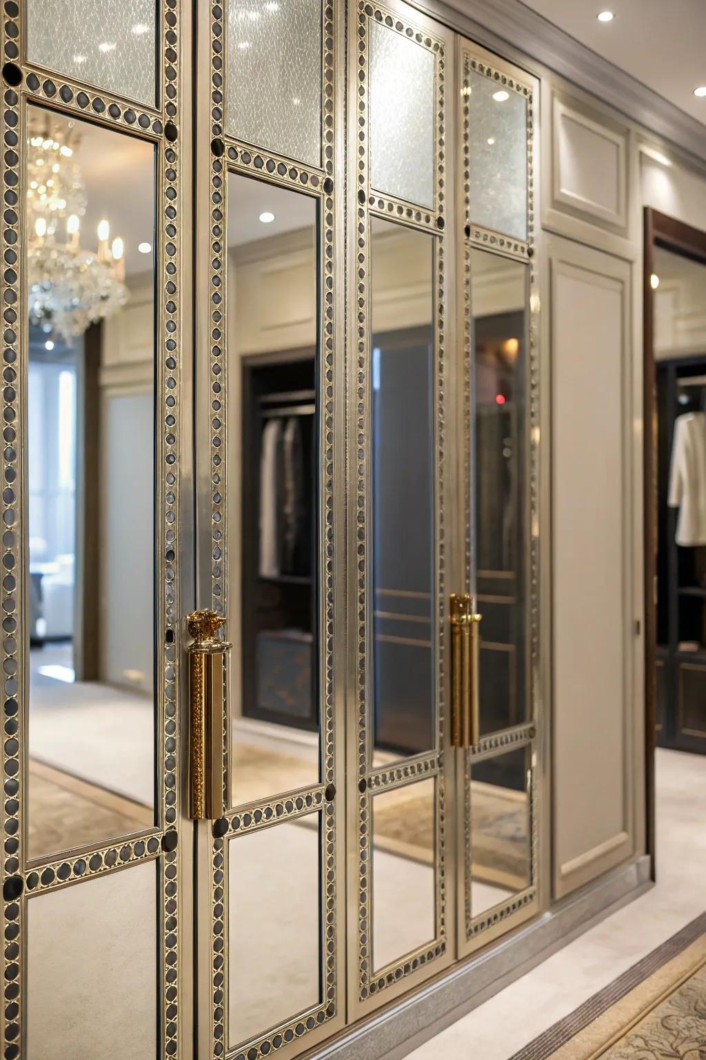 Shiny embellishments inject glamour and make a striking declaration.