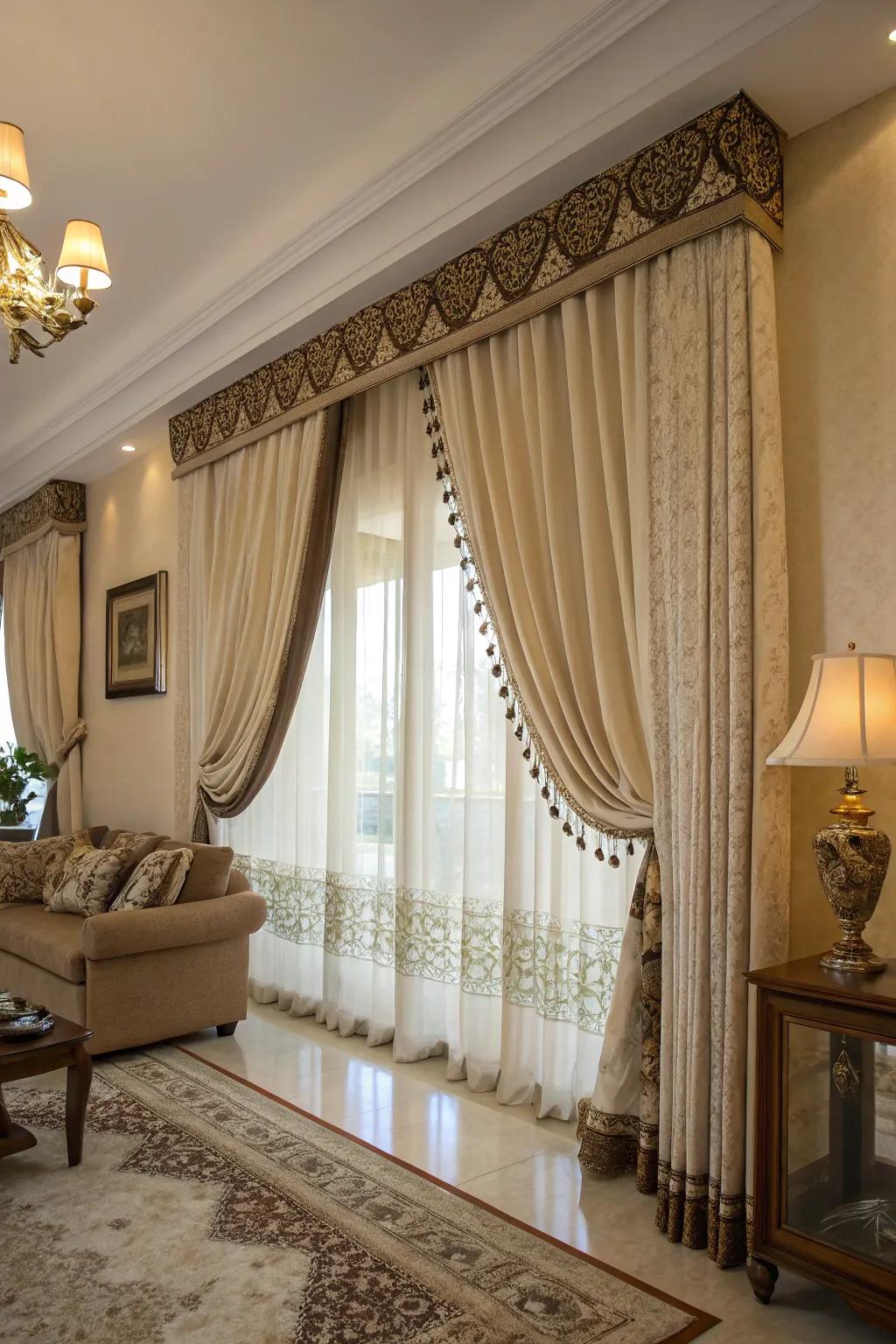 Trimmings enhance the charm of your curtains.