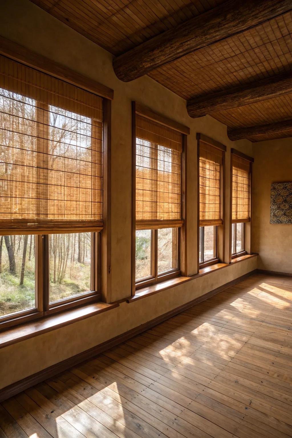 Bamboo coverings bring natural textures and warmth, enhancing the beauty of your home.