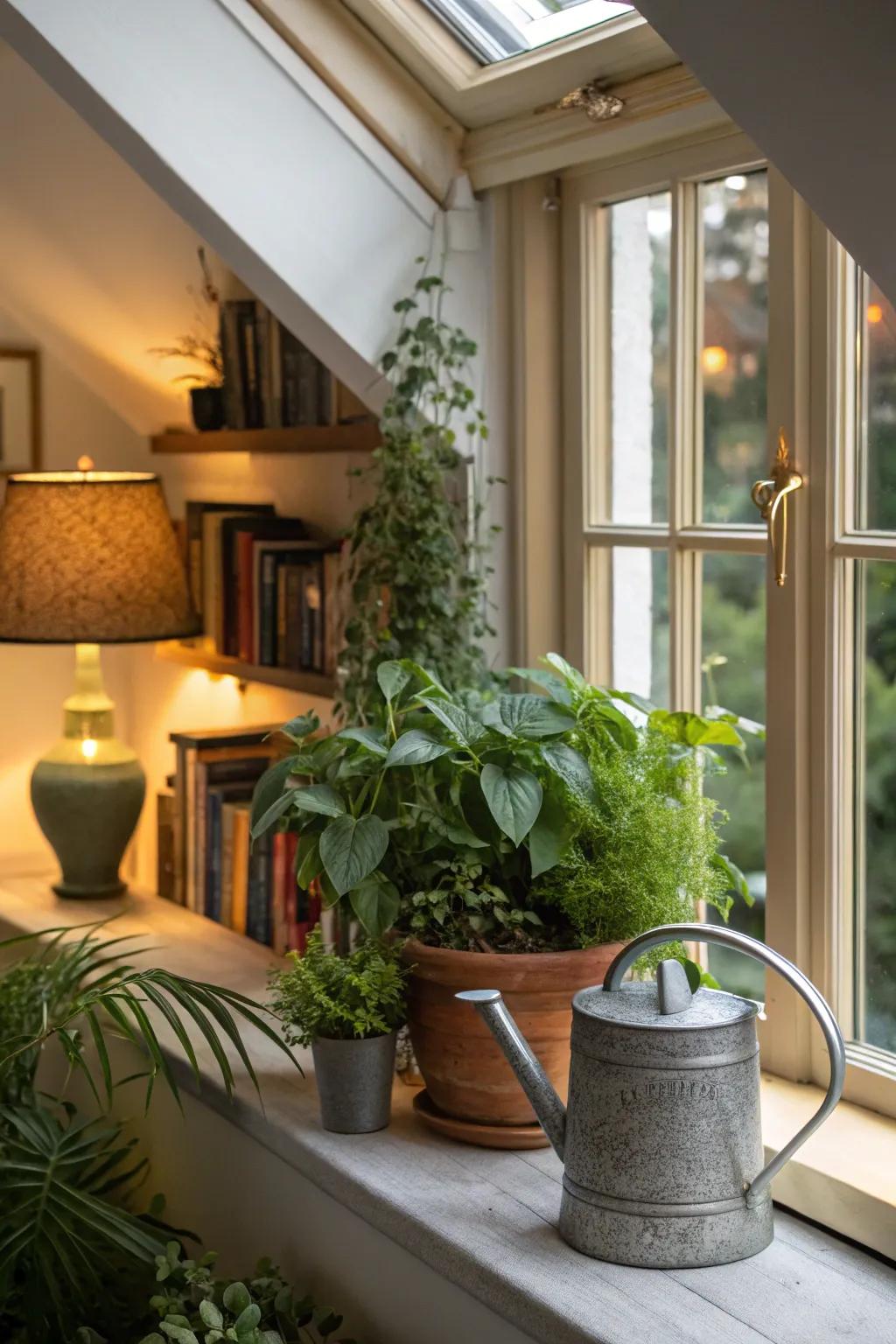 A lush indoor garden to nurture your green thumb.