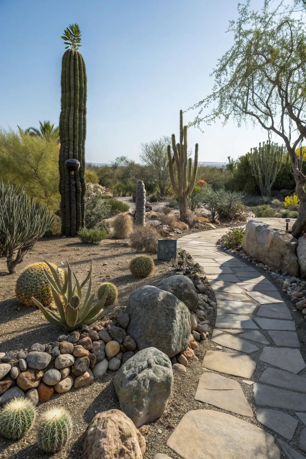 Artistic touches add class to your desert landscape.