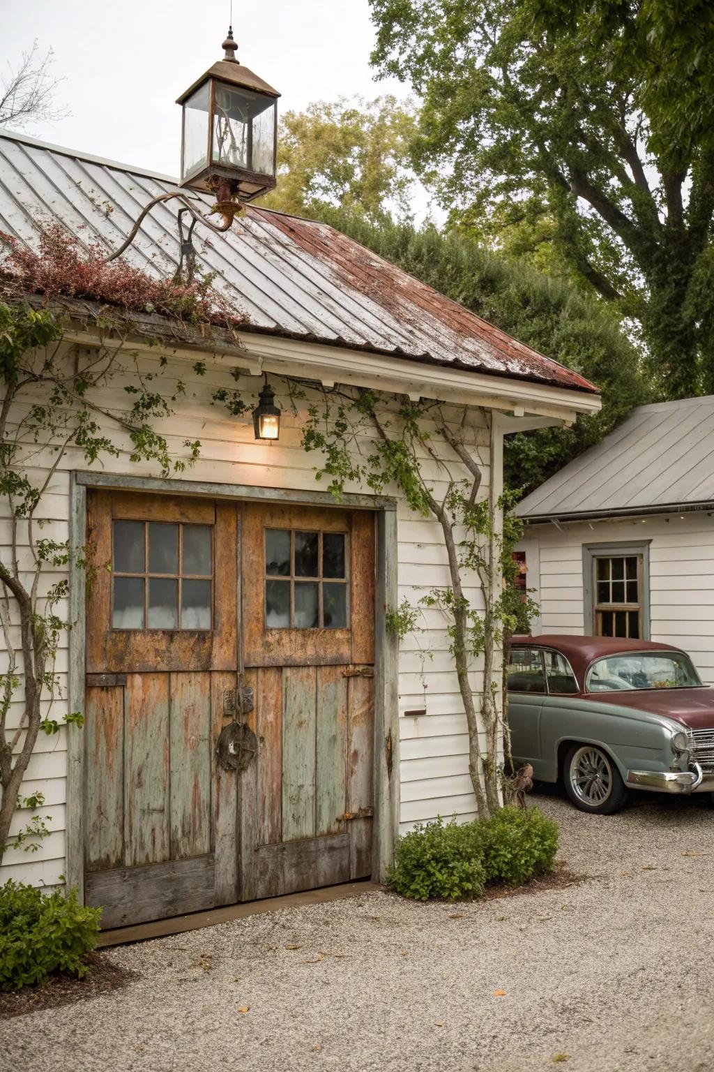 Vintage vibes that bring timeless charm to your garage.