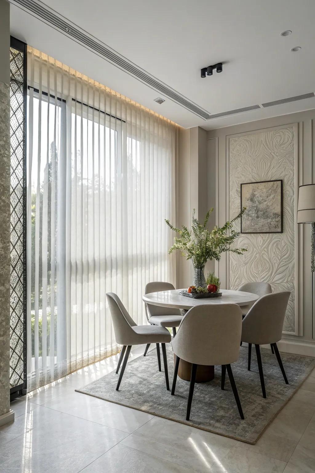 With upright shades, streamline your design.