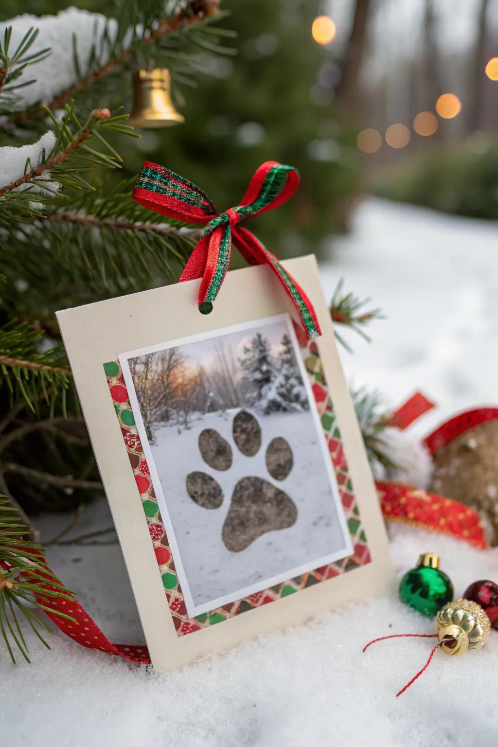 A personal flourish with a paw impression keepsake.