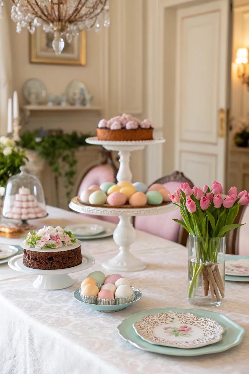 Varied heights creating dimension and interest.