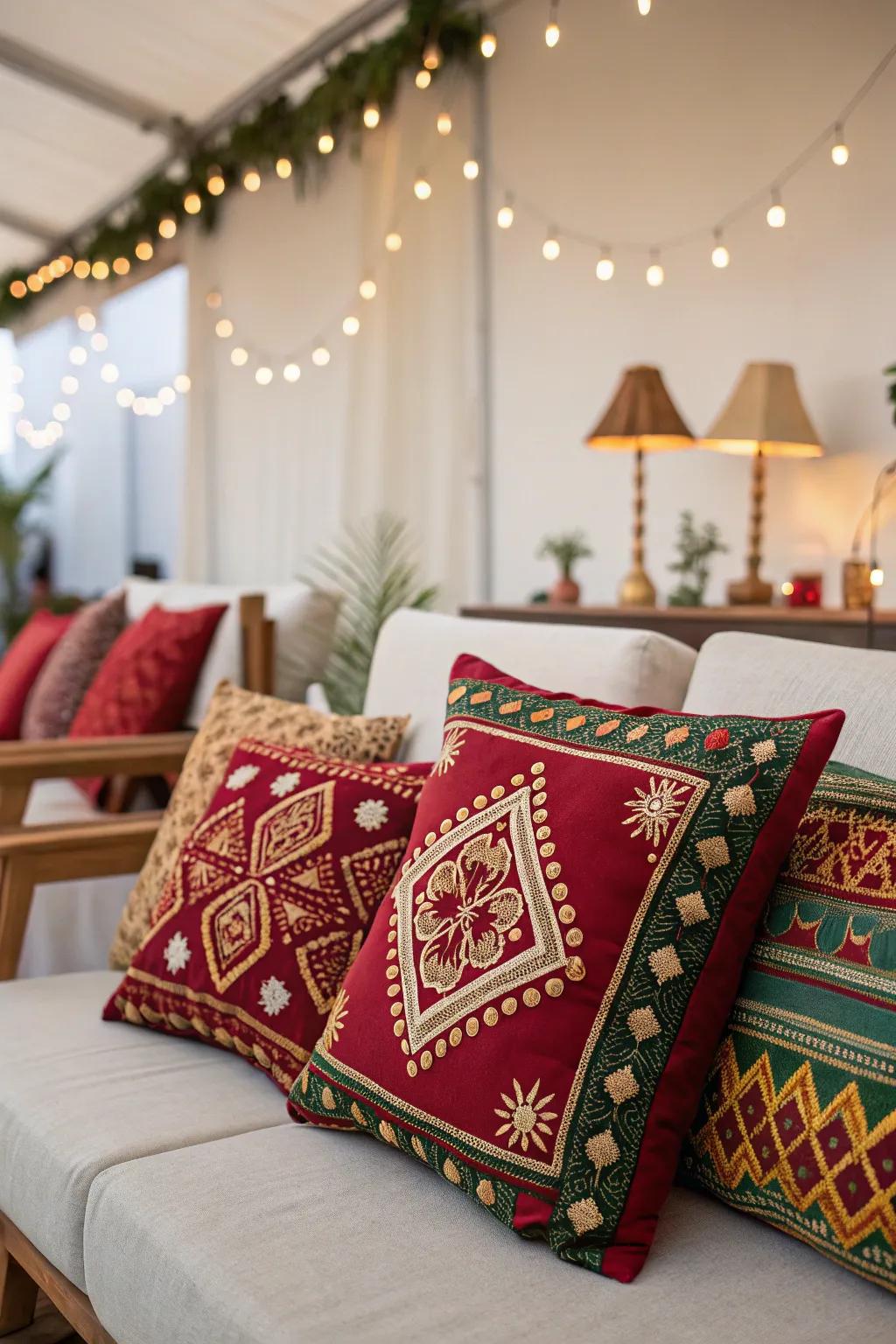 Transform your space through styled cushions.