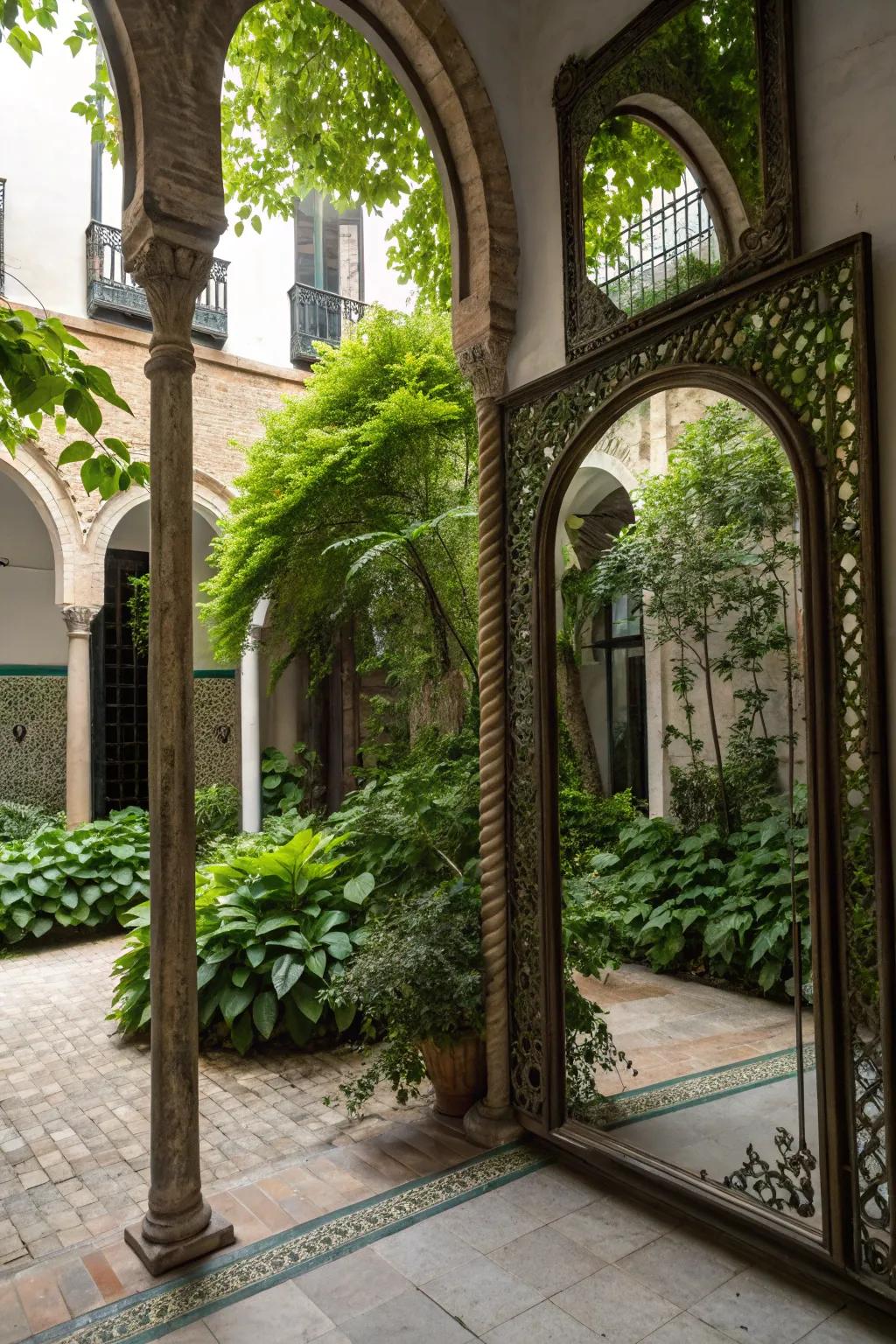 Use mirrors to enhance the sense of space and light.